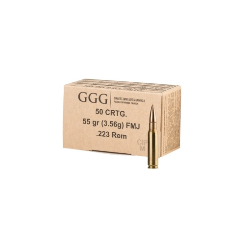 Amunicja GGG kal. 5,56x45/223Rem FMJ 55grn 3,56g M193  421-GGG-24 (1.4, UN0012)