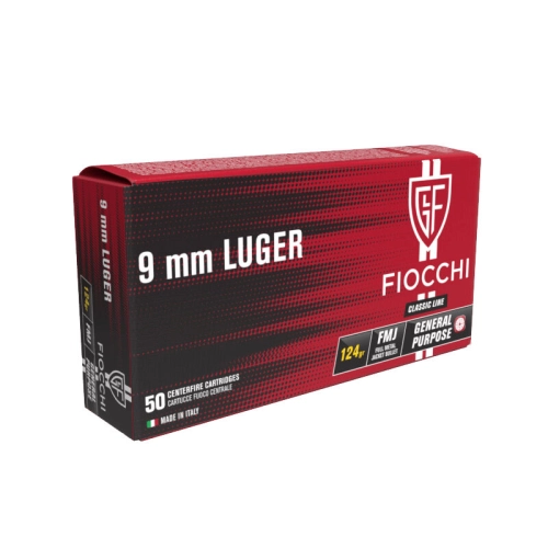 Amunicja Fiocchi 9 luger FMJ 124GR sztuk seria  6502043