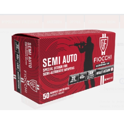 Amunicja Fiocchi .22LR Semi Auto 40gr 6501003