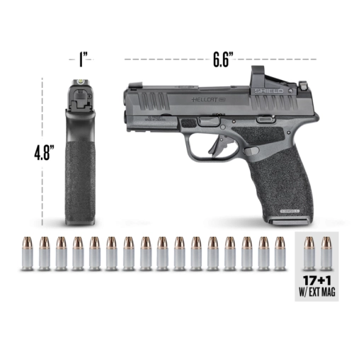 Pistolet Springfield H11 Hellcat PRO OSP - brązowy (FDE). Kaliber: 9x19 mm