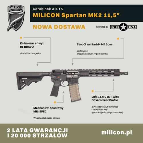 Karabinek AR-15 MILICON Spartan MK2 11,5