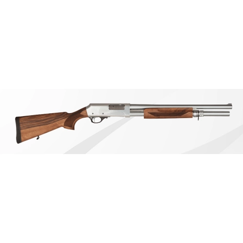 Strzelba AKSA PA-1204  7+1  pump-action Drewno + Nikiel KAL.12/76