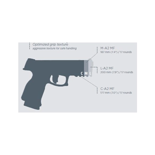 Pistolet Steyr Arms C9-A2 MF (78.325.2HO), tryt, 3dot, kal.9x19