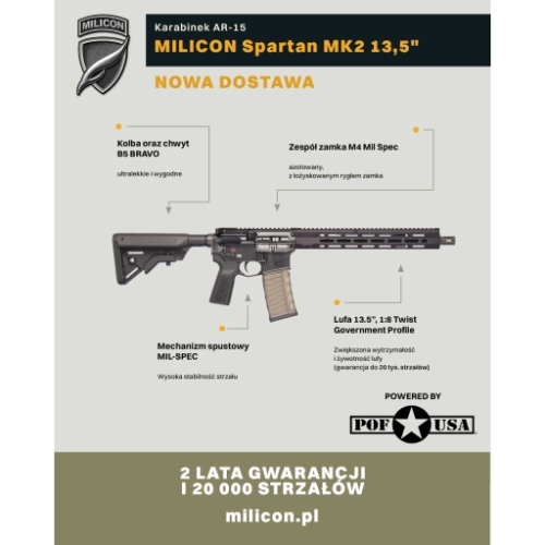 Karabinek AR-15 MILICON Spartan MK2 13,75