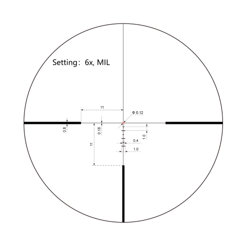 Vector Optics - Luneta biegowa Continental x6 Tactical - 1-6x24i - Czarny - SCOC-44