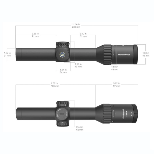 Vector Optics - Luneta biegowa Continental x6 Tactical - 1-6x24i - Czarny - SCOC-44
